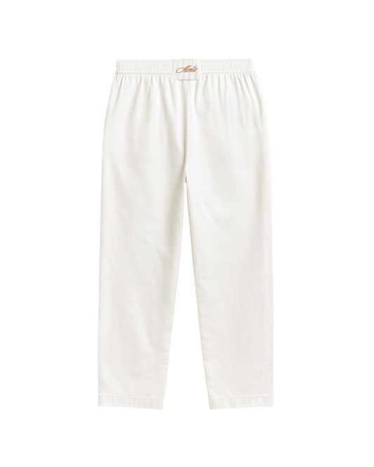 Relaxed Fit Summer Pants in White