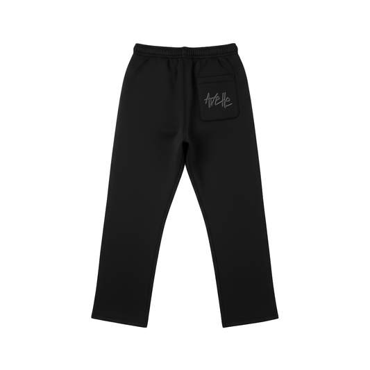 Heavy Fleece Relaxed Sweatpants In Black