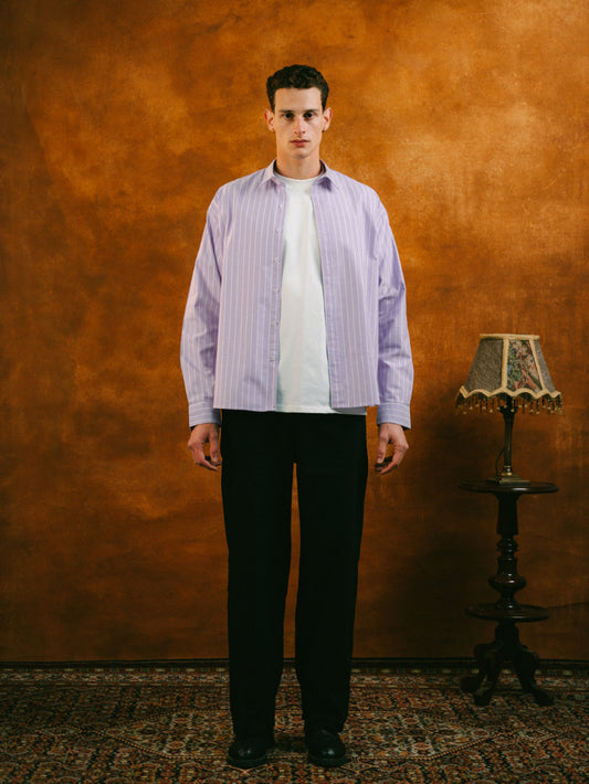 Purple Striped Shirt