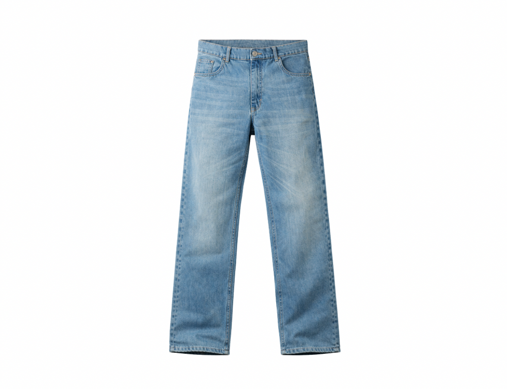 Washed Baggy Denim In Blue