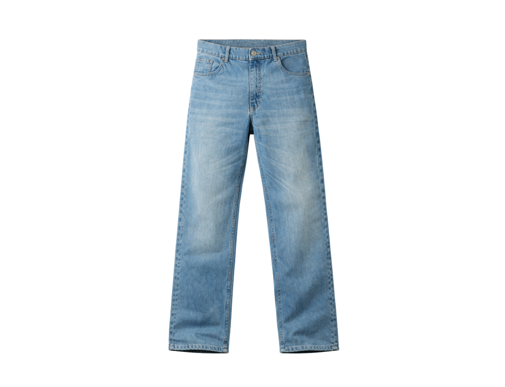 Washed Baggy Denim In Blue