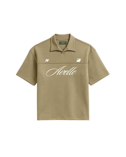 Jersey Polo in Olive