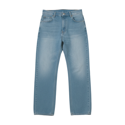 Washed Baggy Denim In Blue