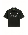 Jersey Polo in Black