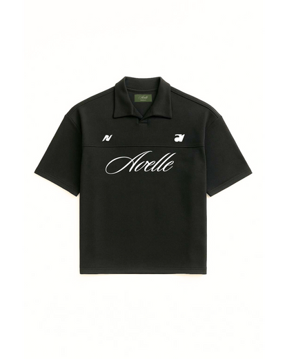 Jersey Polo in Black