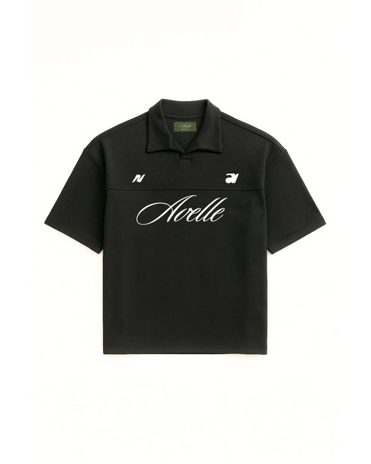 Jersey Polo in Black