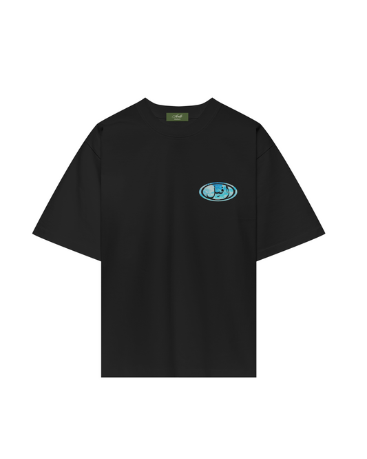 Logo Stamp Tee in Black