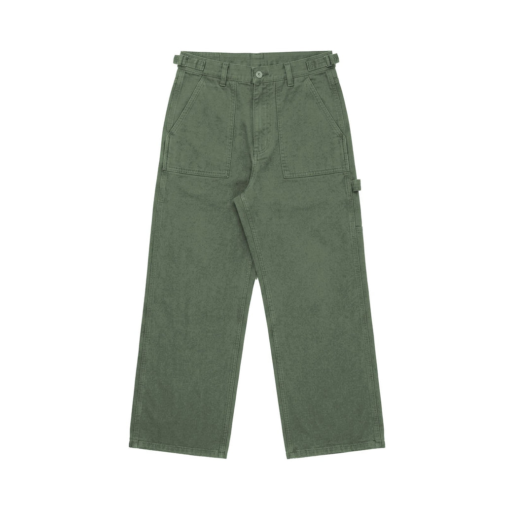 Washed Carpenter Pants In Olive