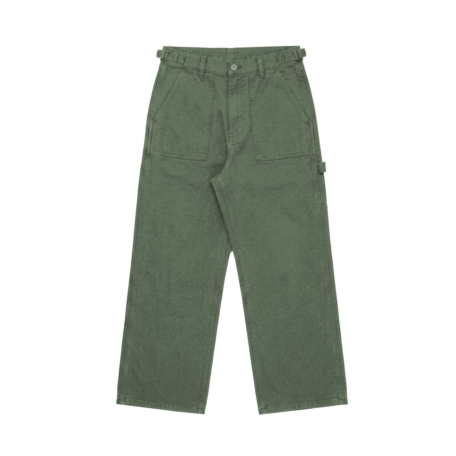 Washed Carpenter Pants In Olive