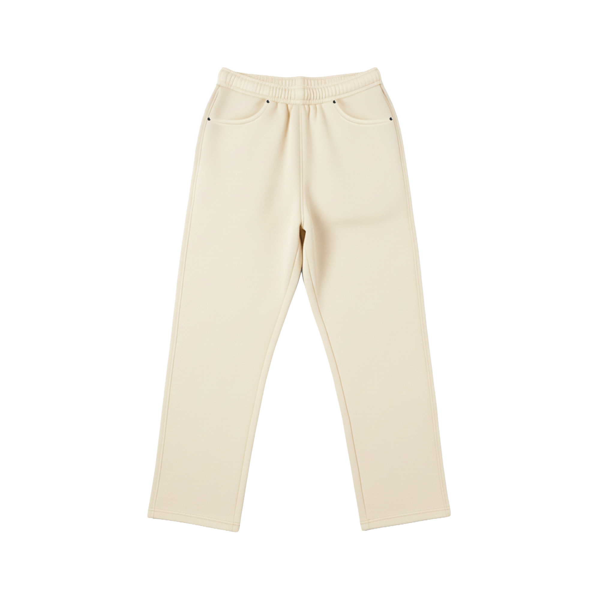 Heavy Fleece Relaxed Sweatpants In Beige