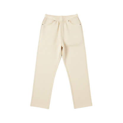 Heavy Fleece Relaxed Sweatpants In Beige