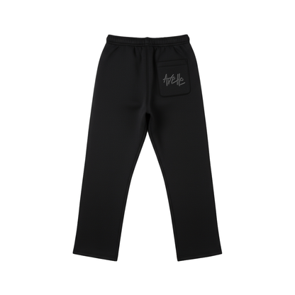 Heavy Fleece Relaxed Sweatpants In Black