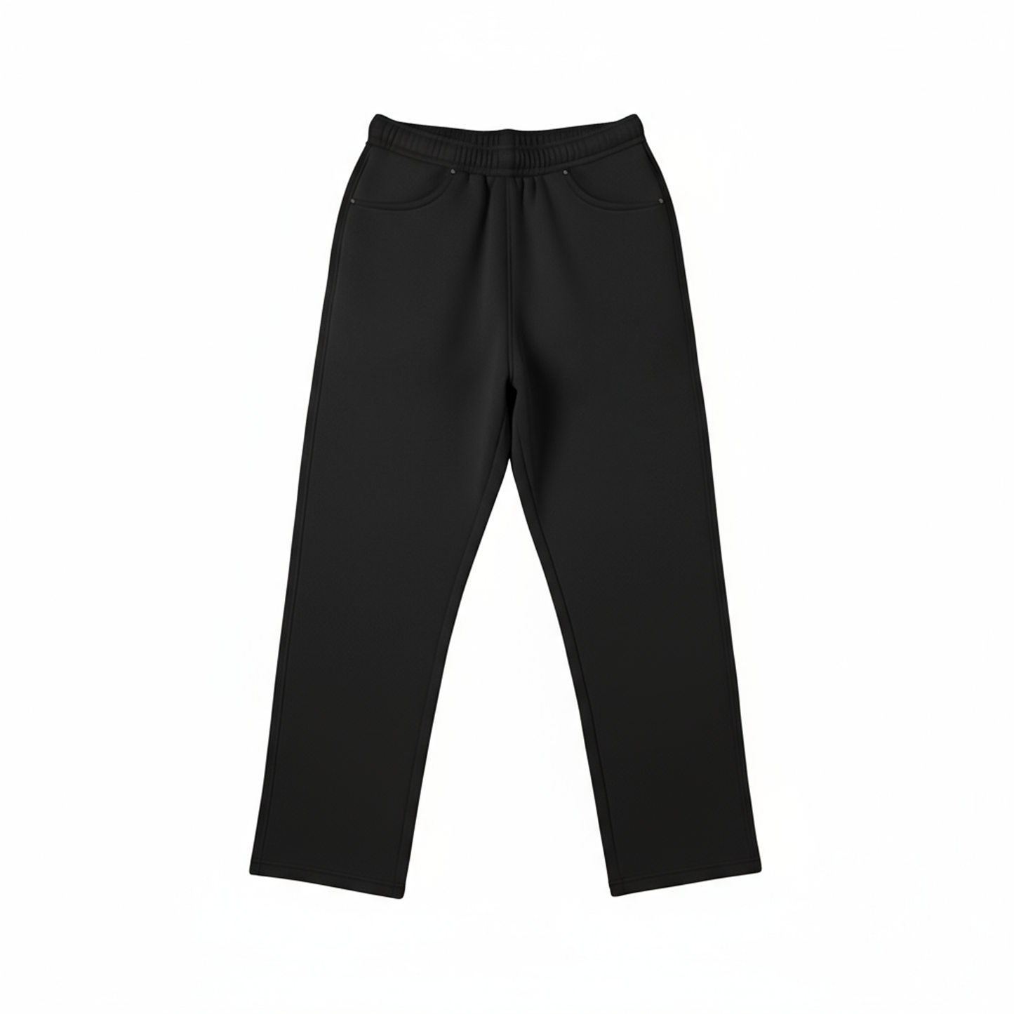 Heavy Fleece Relaxed Sweatpants In Black