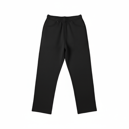 Heavy Fleece Relaxed Sweatpants In Black