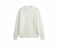 Cable Knit Sweater In Off White