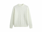 Cable Knit Sweater In Off White
