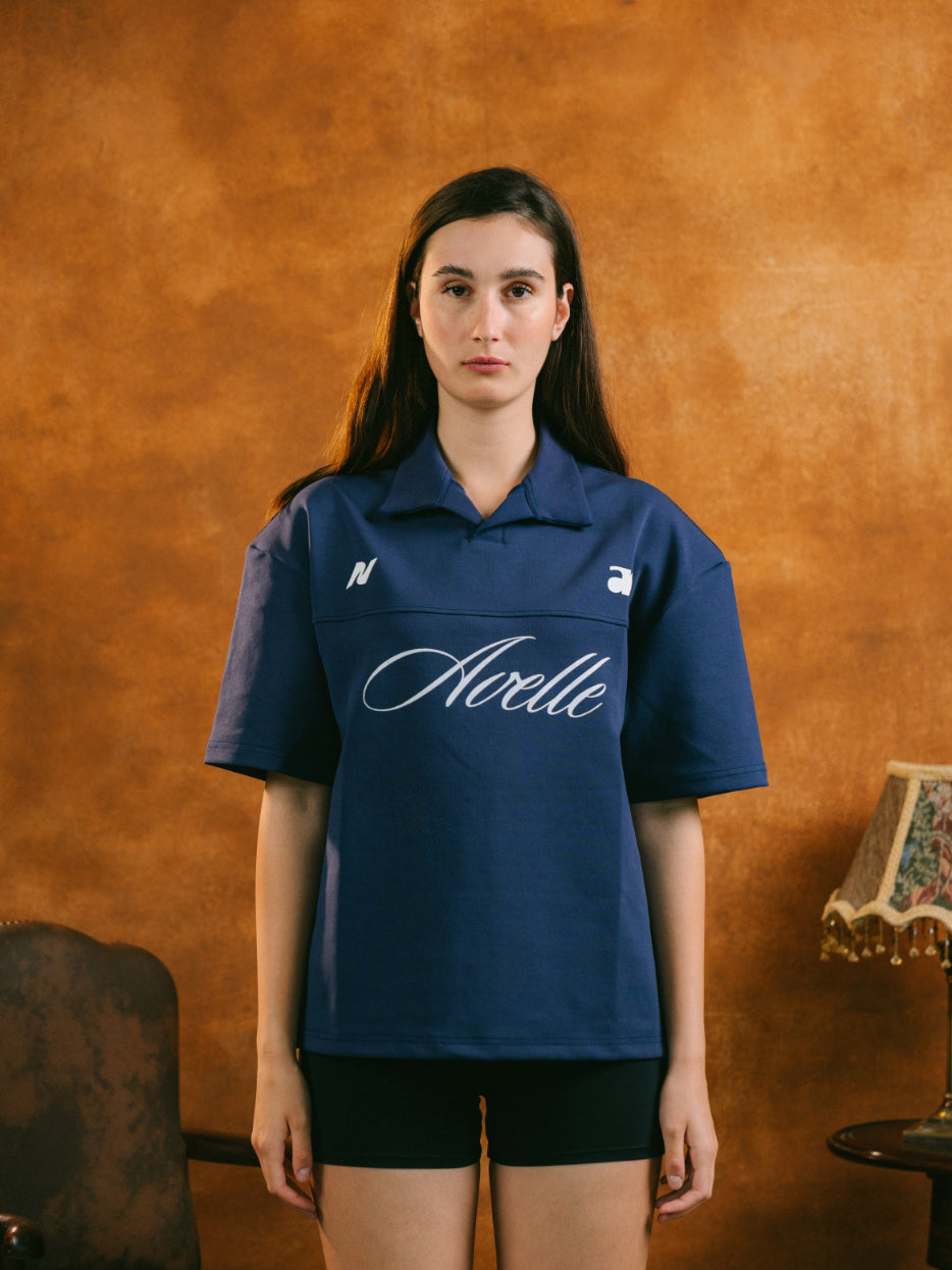 Jersey Polo in Purple