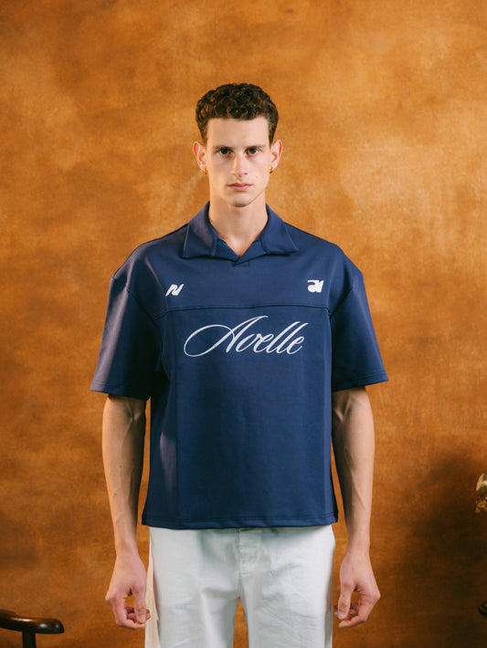 Jersey Polo in Purple