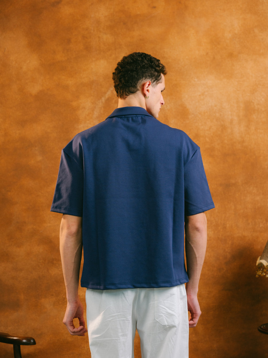 Jersey Polo in Purple