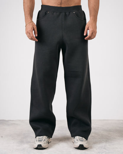 Heavy Fleece Relaxed Sweatpants In Grey