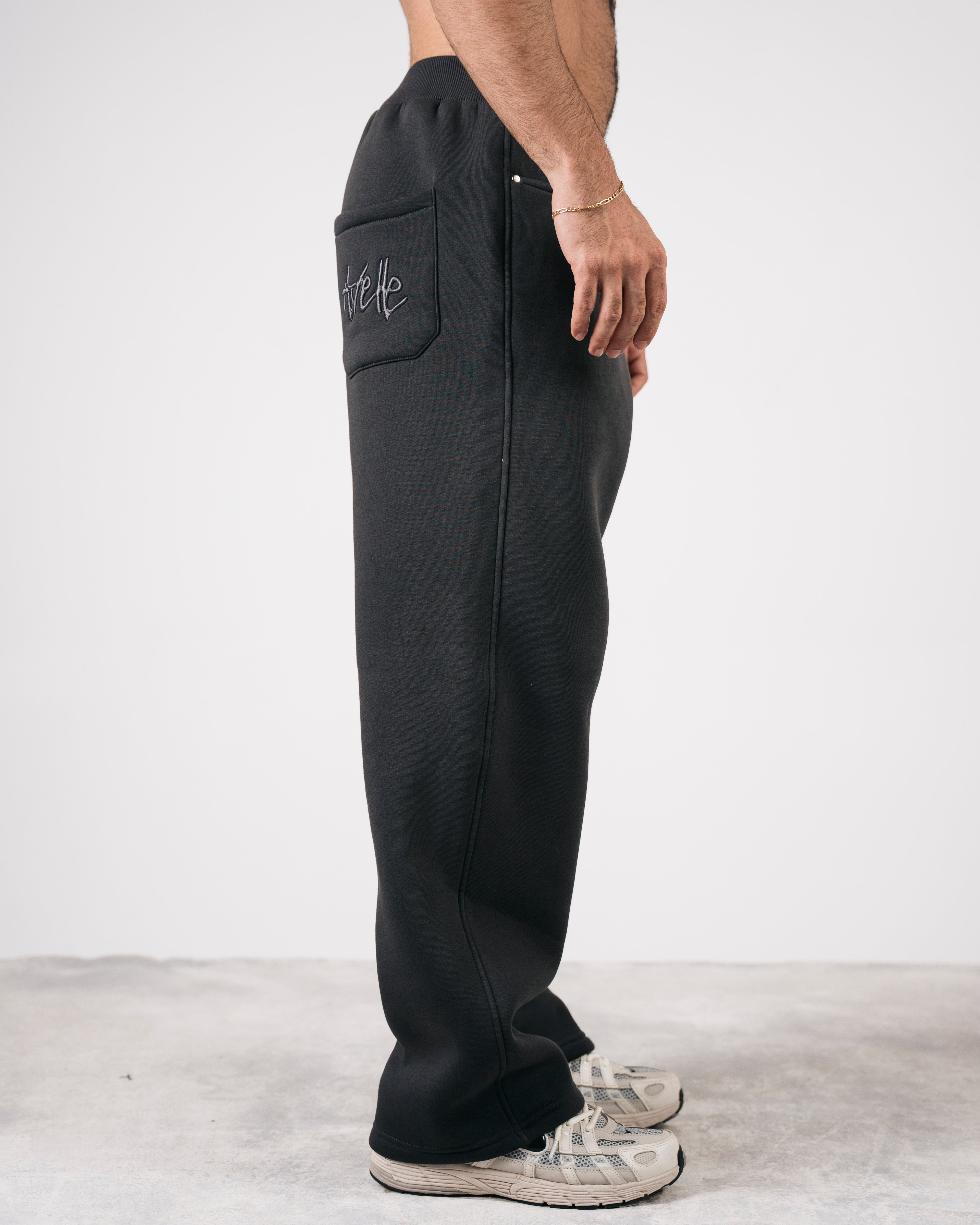 Heavy Fleece Relaxed Sweatpants In Grey