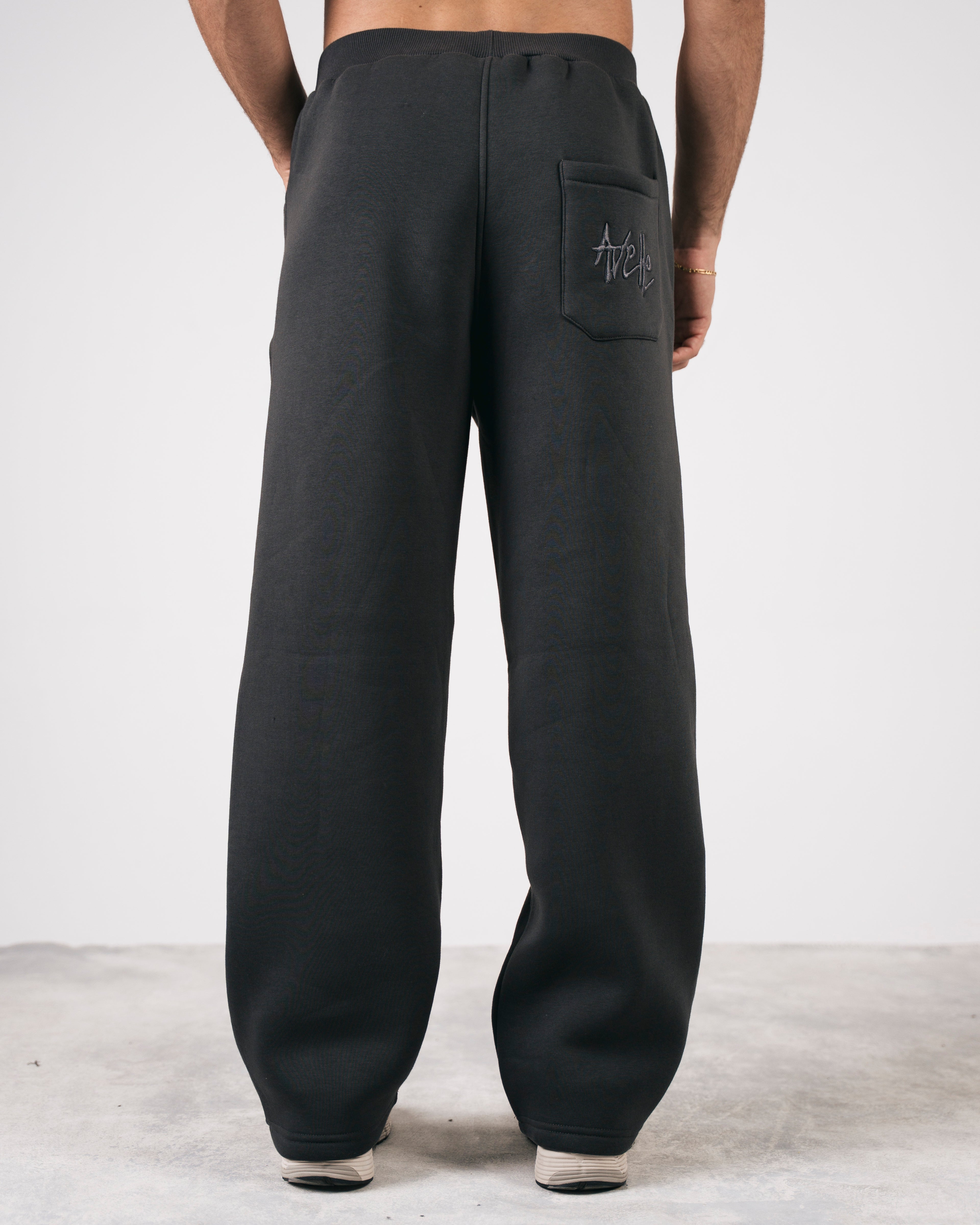 Heavy Fleece Relaxed Sweatpants In Grey