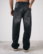 Washed Baggy Denim In Black
