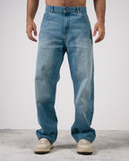 Washed Baggy Denim In Blue