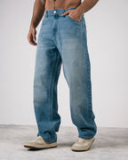 Washed Baggy Denim In Blue