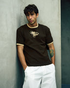 Rodeo Ringer Tee In Brown