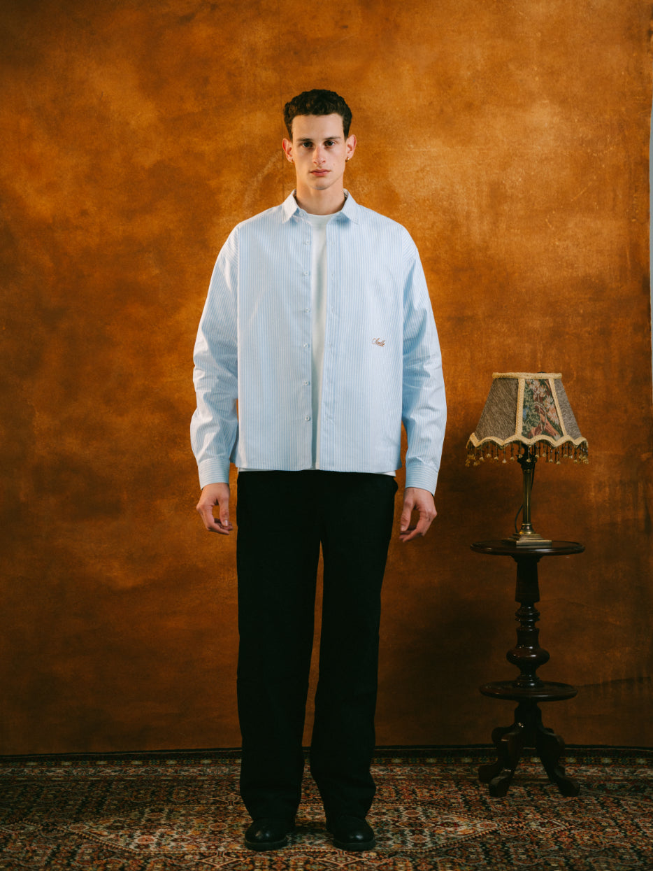 Light Blue Striped Shirt