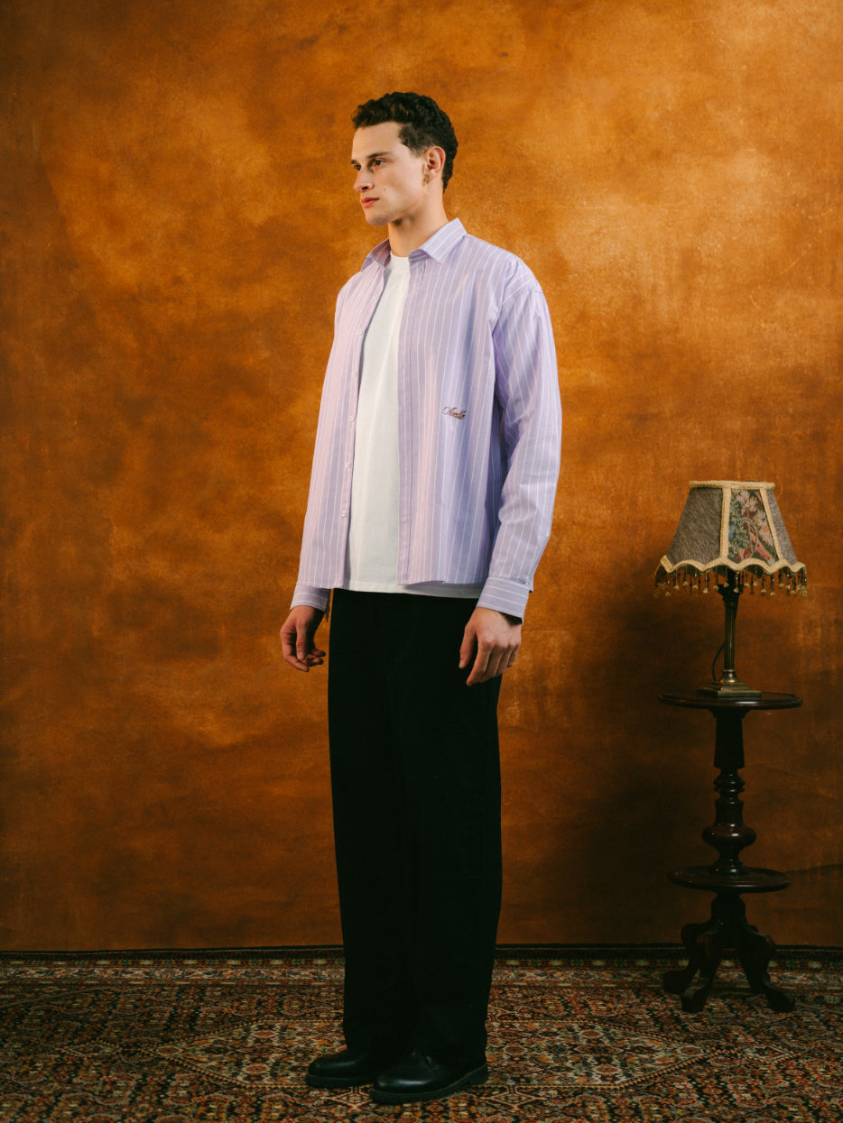 Purple Striped Shirt