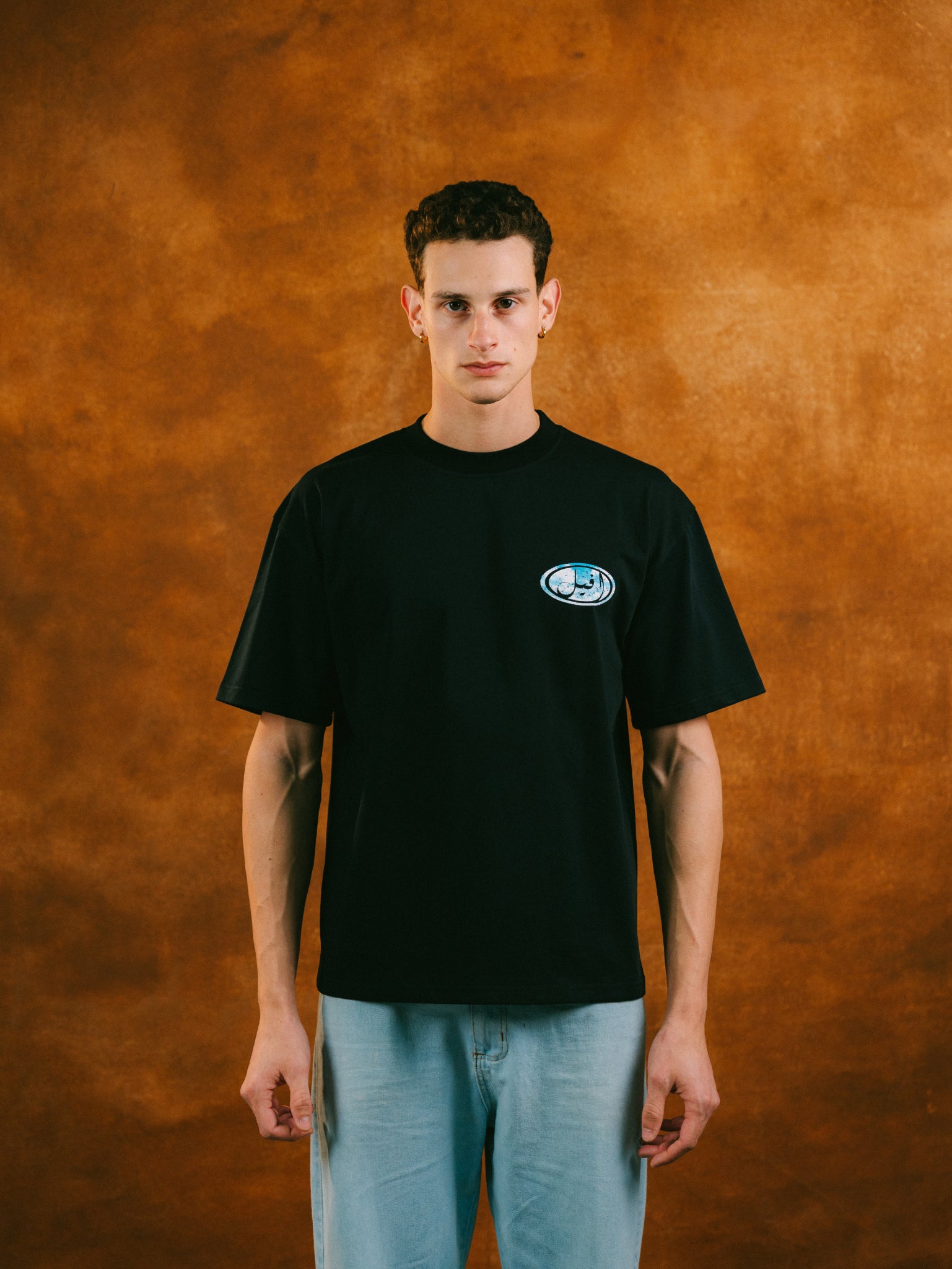 Logo Stamp Tee in Black