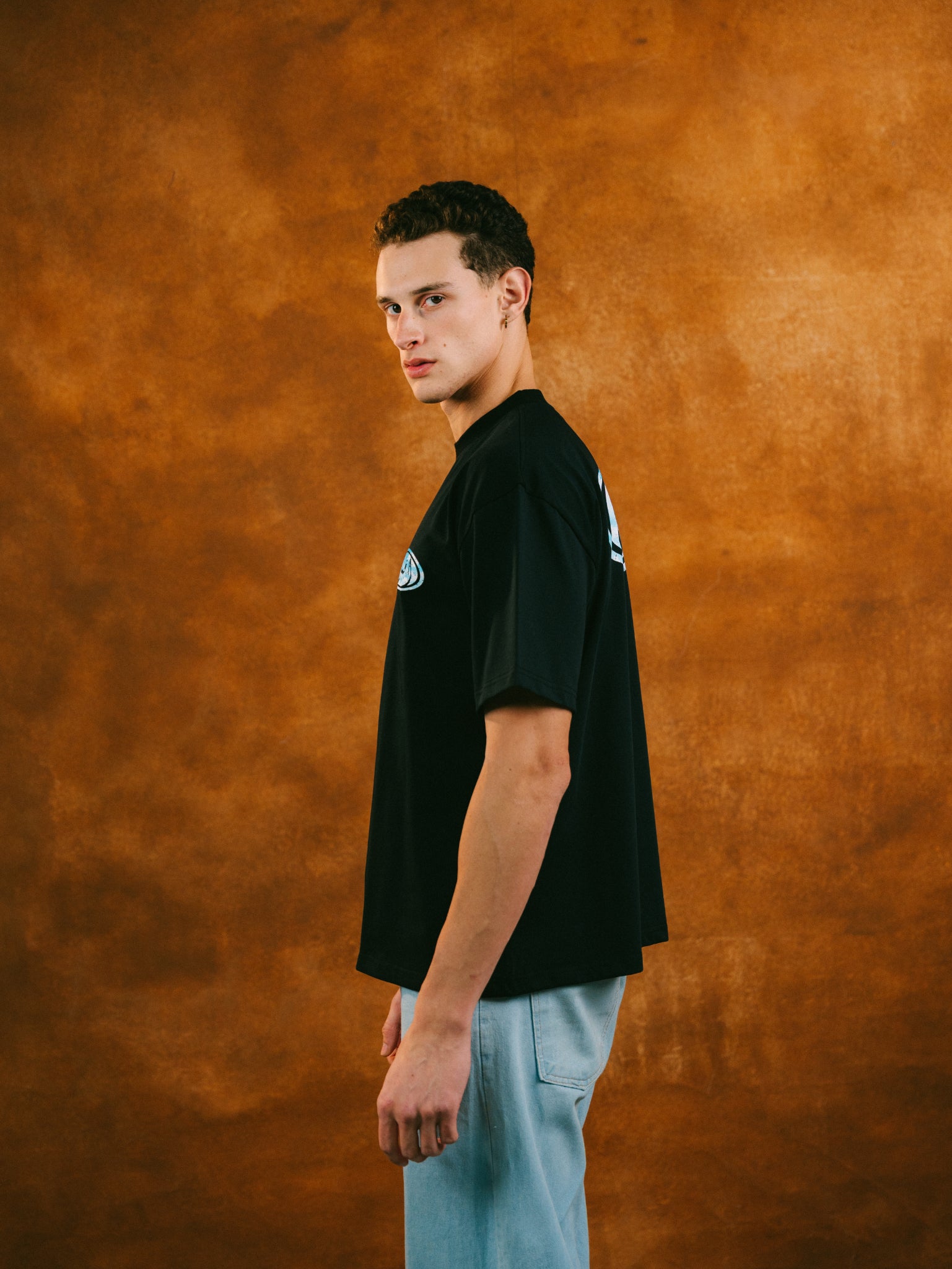 Logo Stamp Tee in Black