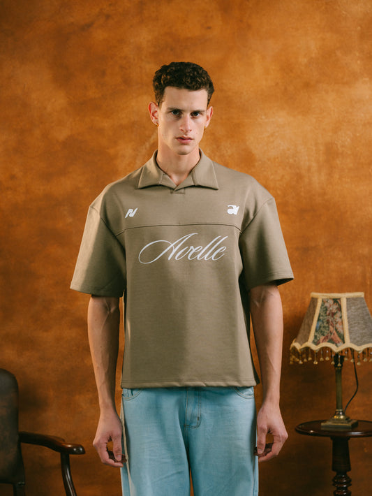 Jersey Polo in Olive