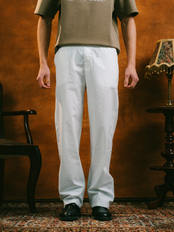 Relaxed Fit Summer Pants in White