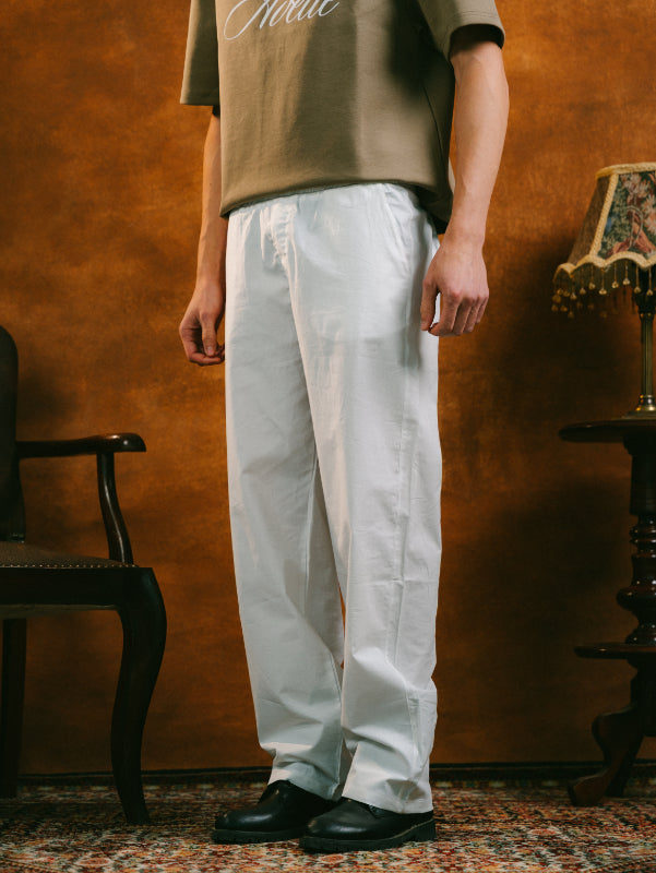 Relaxed Fit Summer Pants in White