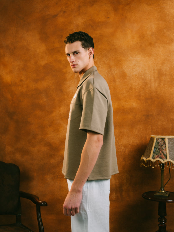 Jersey Polo in Olive
