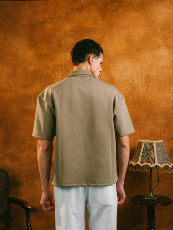 Jersey Polo in Olive