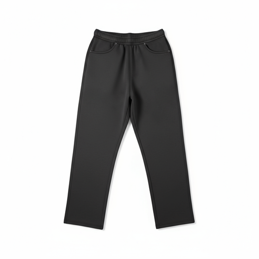 Heavy Fleece Relaxed Sweatpants In Grey