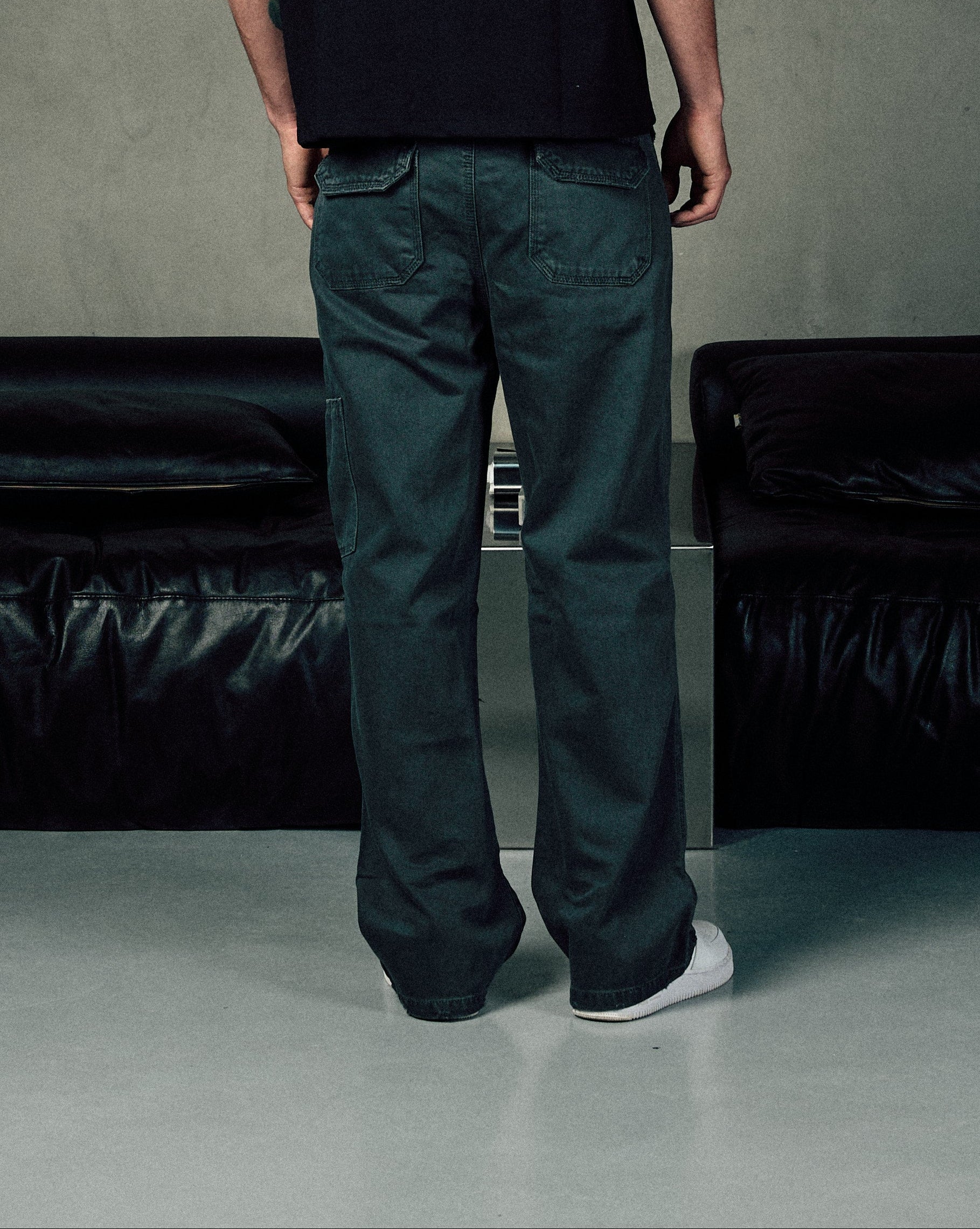 Washed Carpenter Pants In Grey