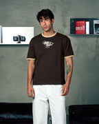 Rodeo Ringer Tee In Brown