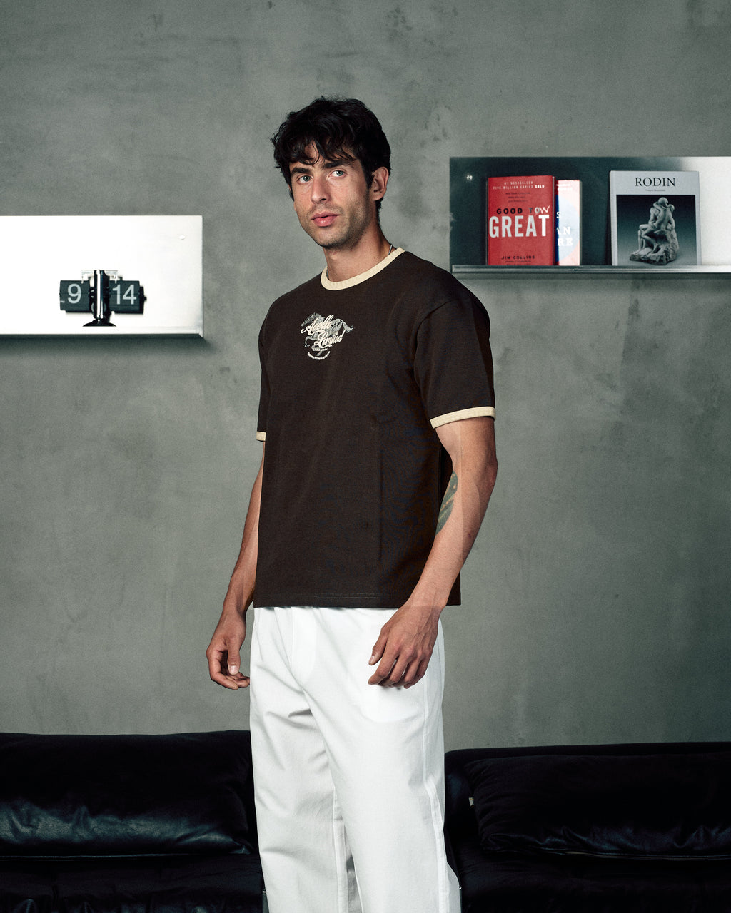 Rodeo Ringer Tee In Brown