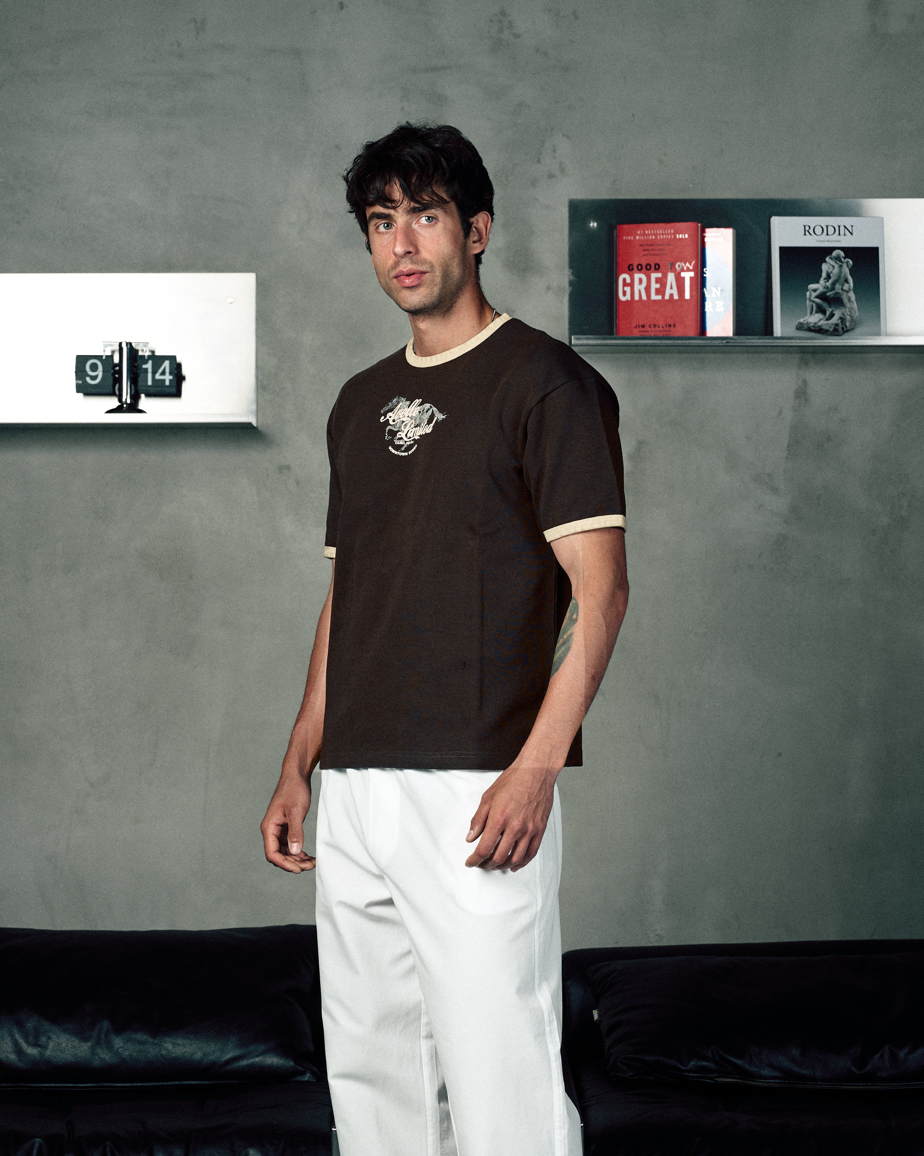 Rodeo Ringer Tee In Brown