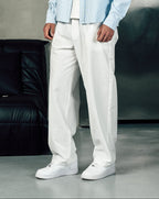 Relaxed Fit Summer Pants in White