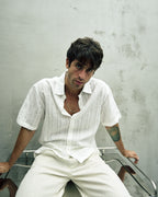 Jacquard Summer Shirt In White