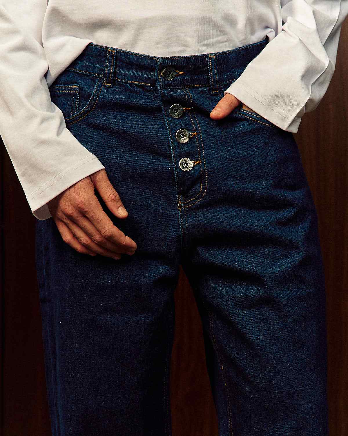 Relaxed Fit Jeans In Navy Blue