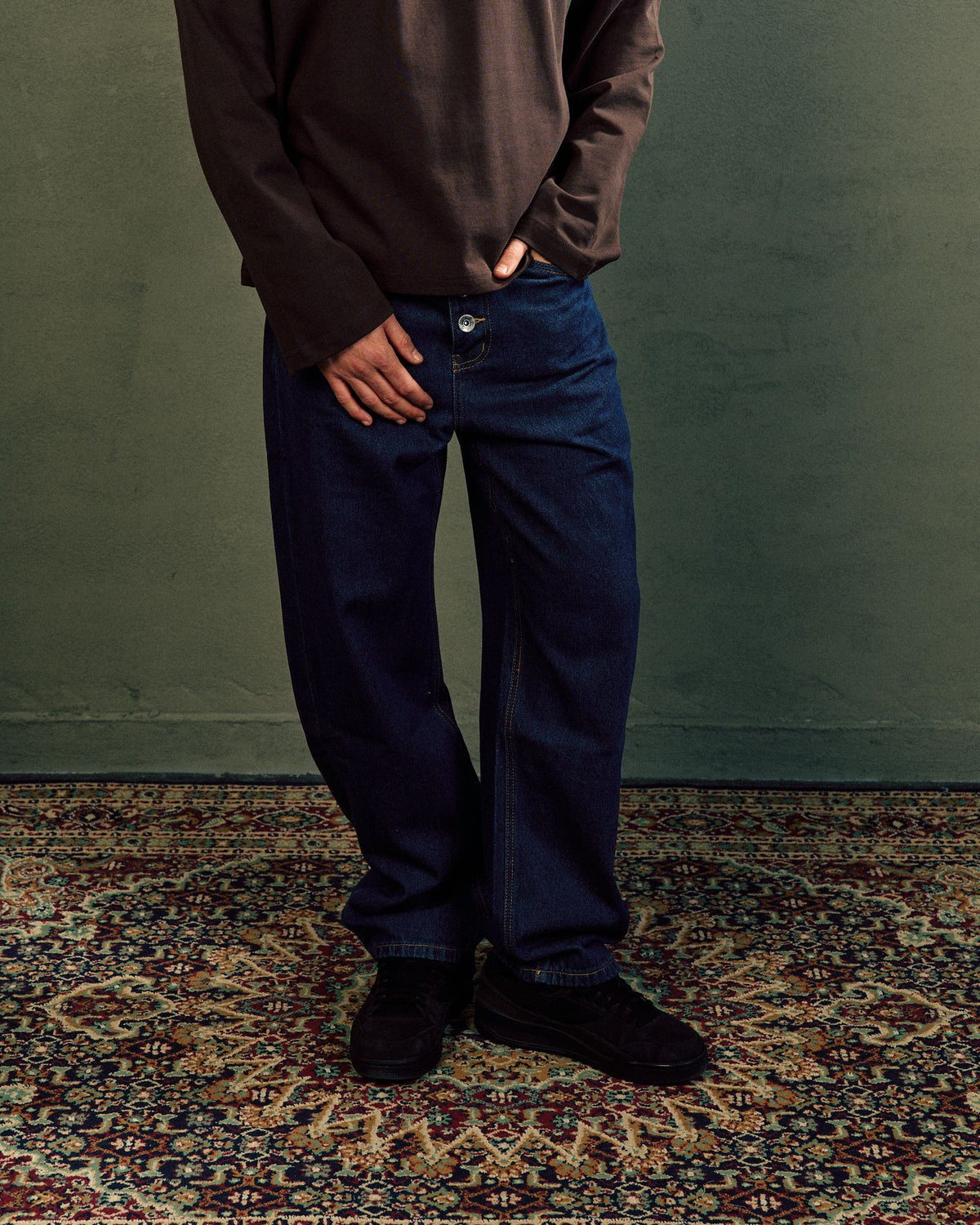 Relaxed Fit Jeans In Navy Blue
