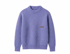 Knitted Crewneck Sweater In Purple