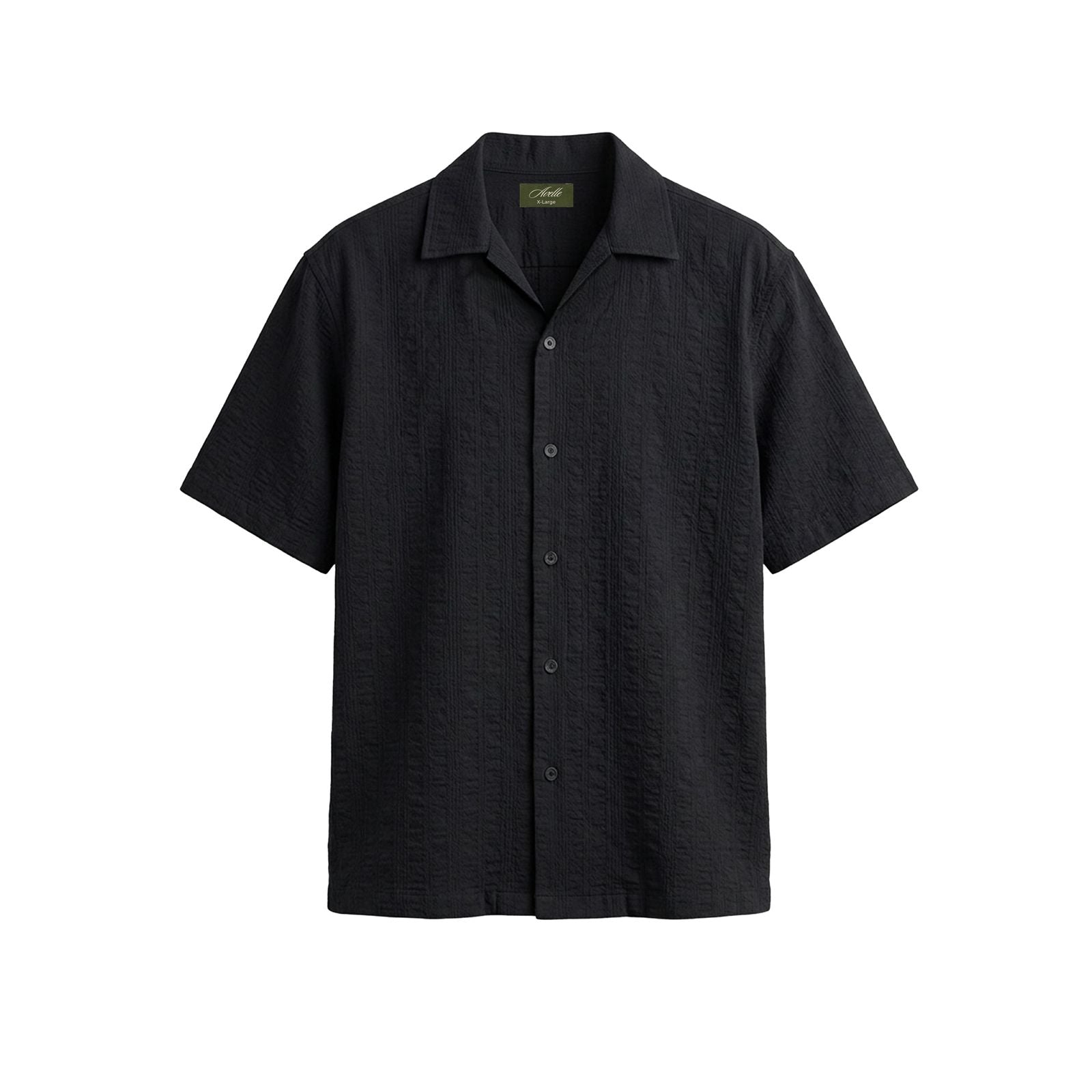 Jacquard Summer Shirt In Black